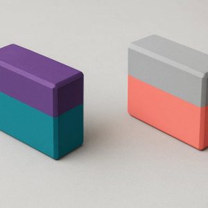 24 Dual Tone Yoga Blocks High Density Firm EVA Foam Color Block Exercise Bricks For Balancing Posture Alignment