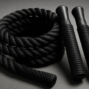 Heavy Weighted Jump Rope Thick Battle Power Skipping Rope Nylon Braided Cord For Muscle Building Grip Strength
