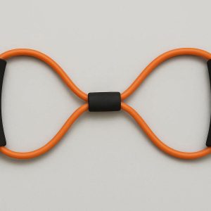 Figure 8 Resistance Band Elastic Exercise Tubing Foam Handles For Upper Body Arms Chest Shoulder Strengthening