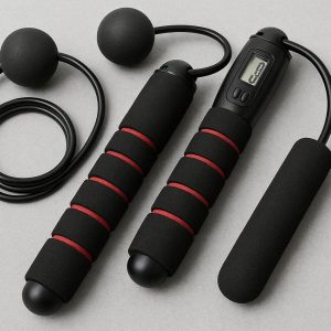 Cordless Jump Rope Weighted Ropeless Skipping Rope Digital Counter Screen Foam Grips For Indoor Home Fitness Gym